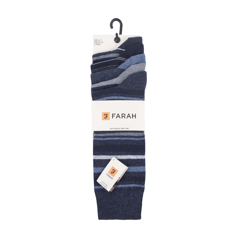 5 Pack Mens Patterned Cotton Dress Socks