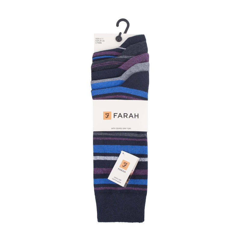 5 Pack Mens Patterned Cotton Dress Socks