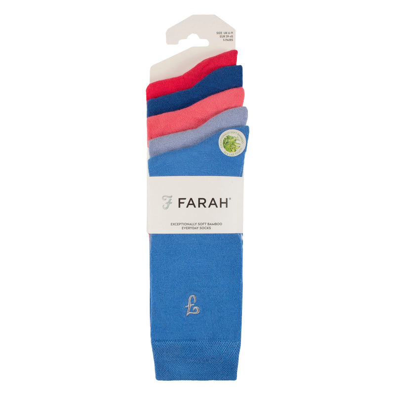 5 Pack Mens Bamboo Patterned Socks - Soft Breathable Stylish Everyday Comfort