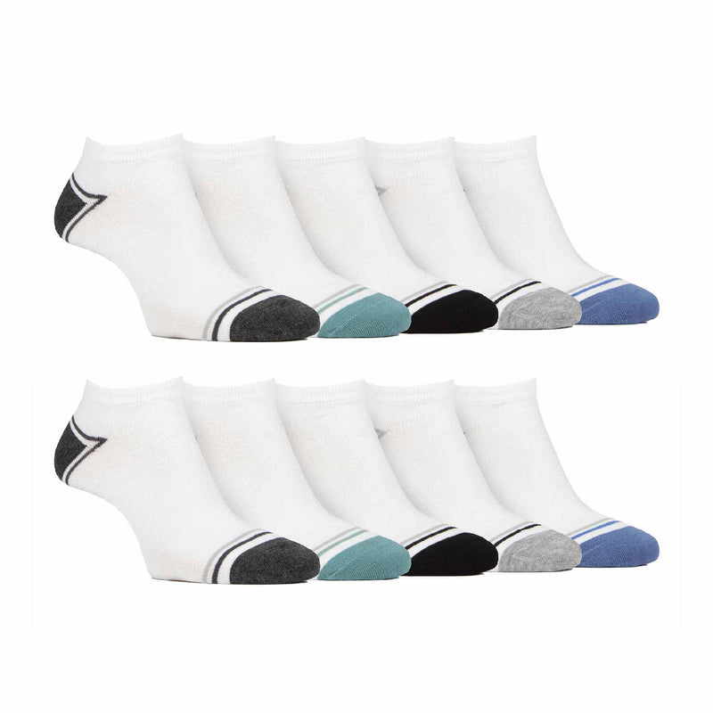 10 Pack Mens Breathable Bamboo Plain Trainer Socks