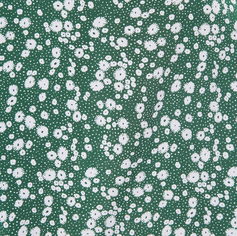 Corina Flower Dot Print Midi Tea Dress - Green