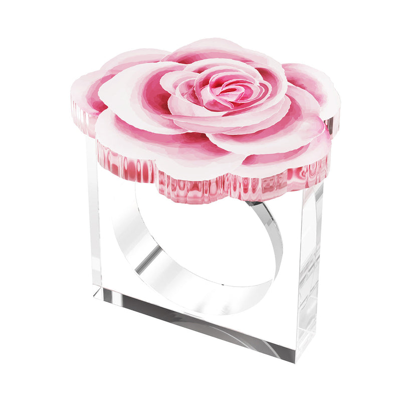 Pink Rose Napkin Rings