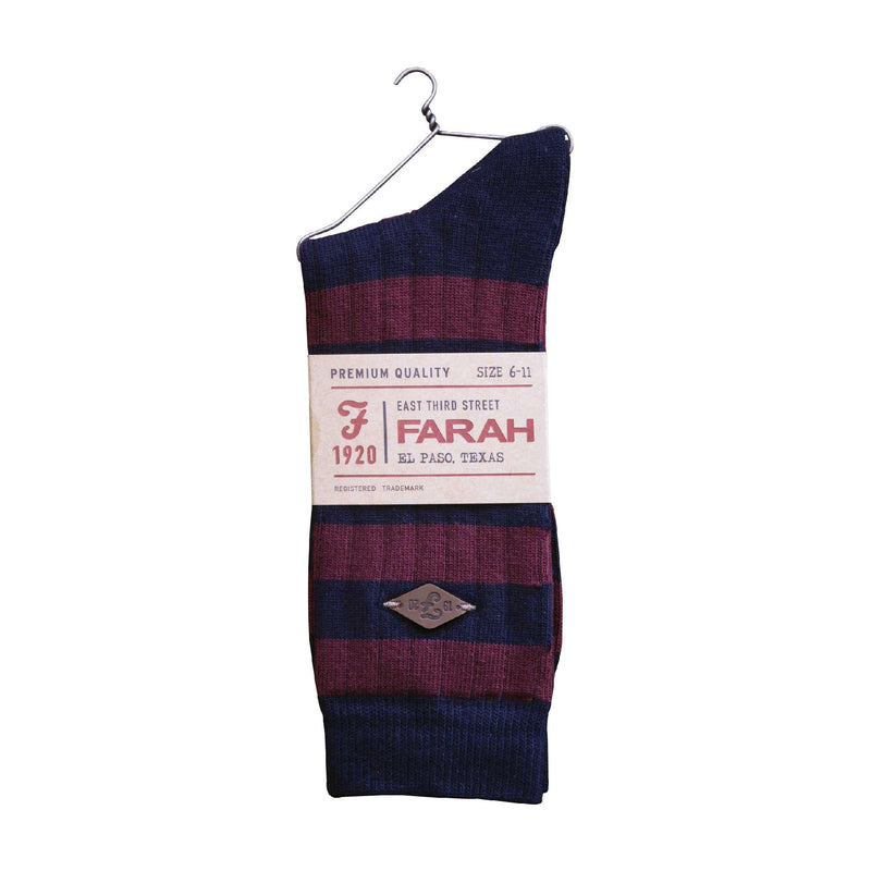 2 Pack Mens Cotton Patterned Striped Ribbed Boot Socks