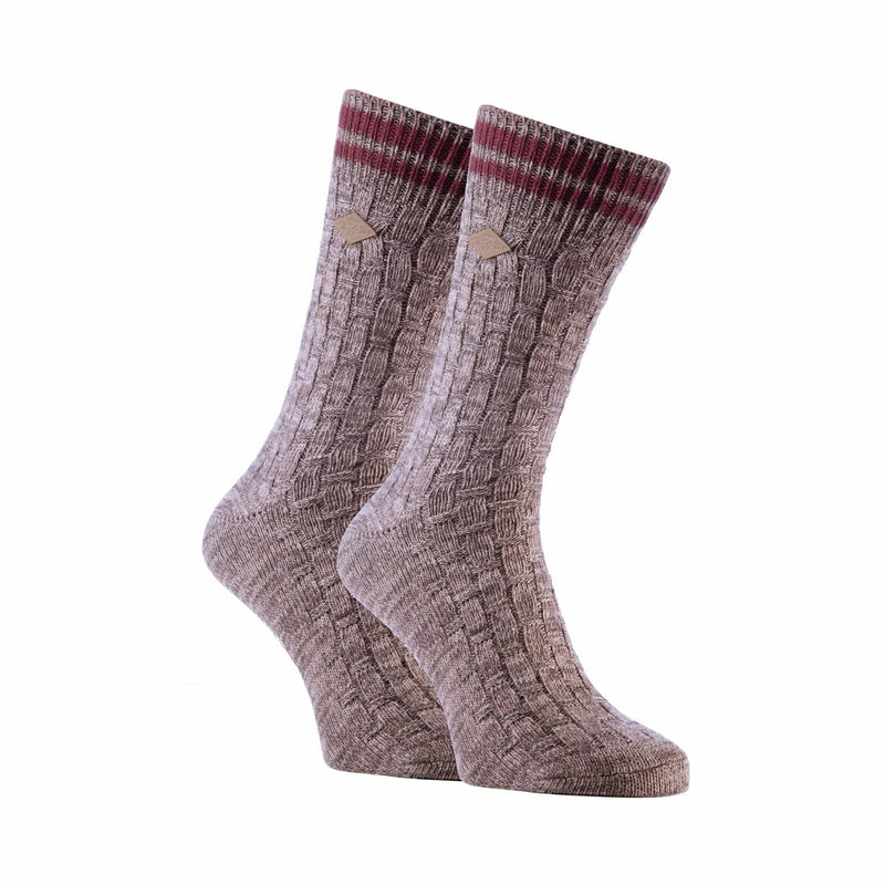 2 Pack Mens Thick Cotton Chunky Knitted formal Boot Socks