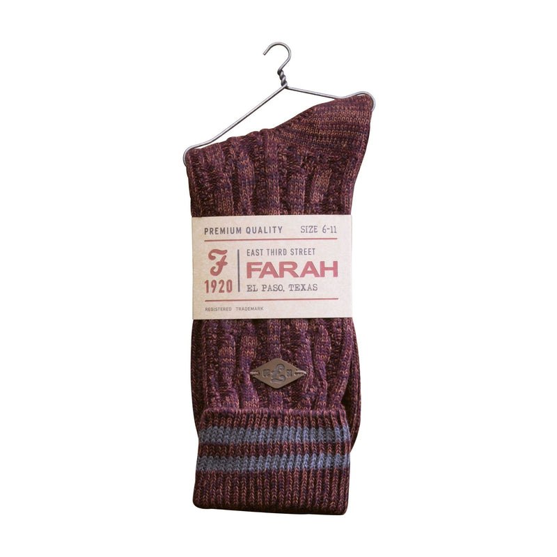 2 Pack Mens Cable Knit Cotton Boot Dress Socks with Turn Over Top