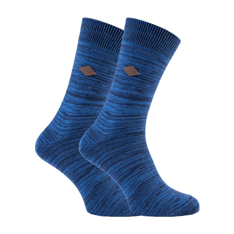 2 Pack Mens Bright Colour Luxury Cotton Casual Crew Socks