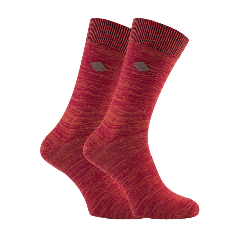 2 Pack Mens Bright Colour Luxury Cotton Casual Crew Socks