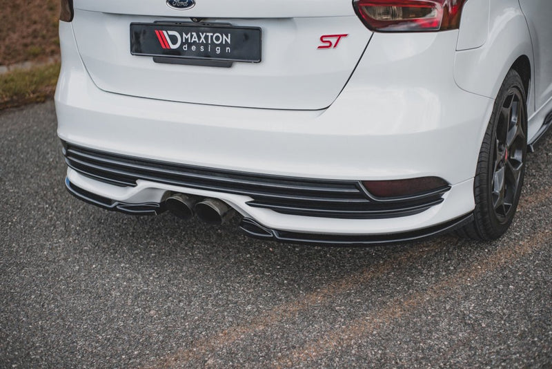 Maxton Design - REAR SIDE SPLITTERS V2 FORD FOCUS ST MK3 FACELIFT (2015-2018)