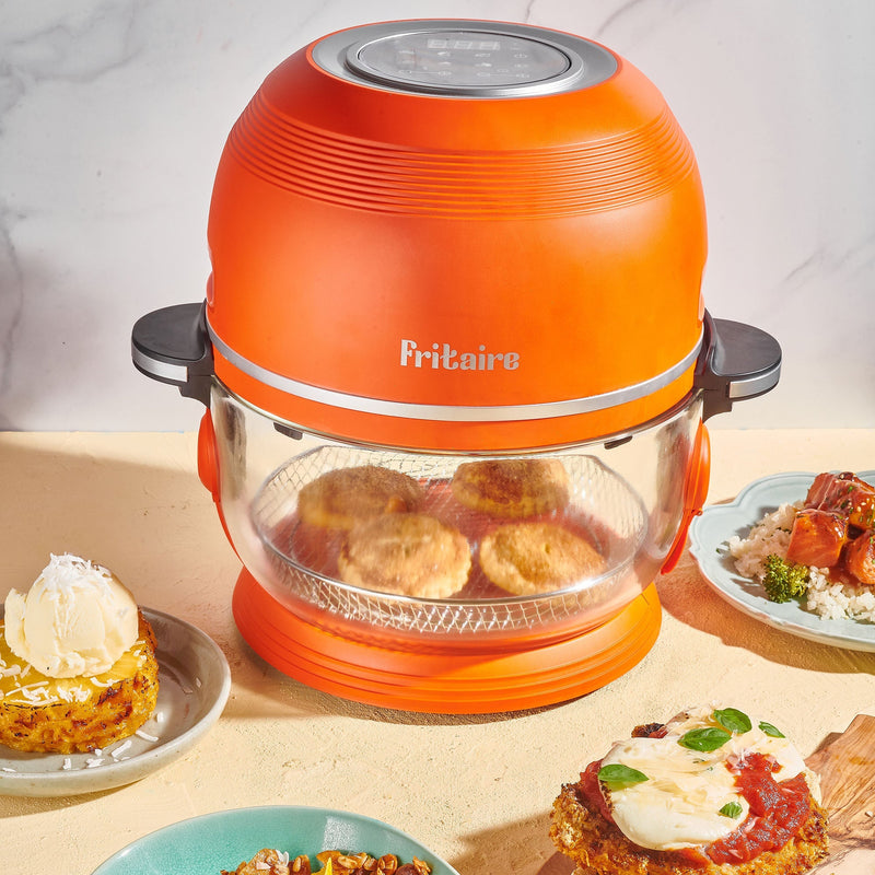 The Self-Cleaning Glass Bowl Air Fryer - CHERRY RED