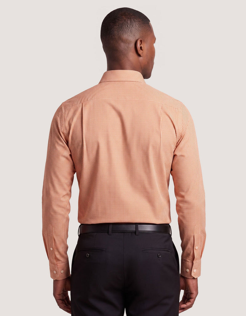 Orange Mini Check Shirt