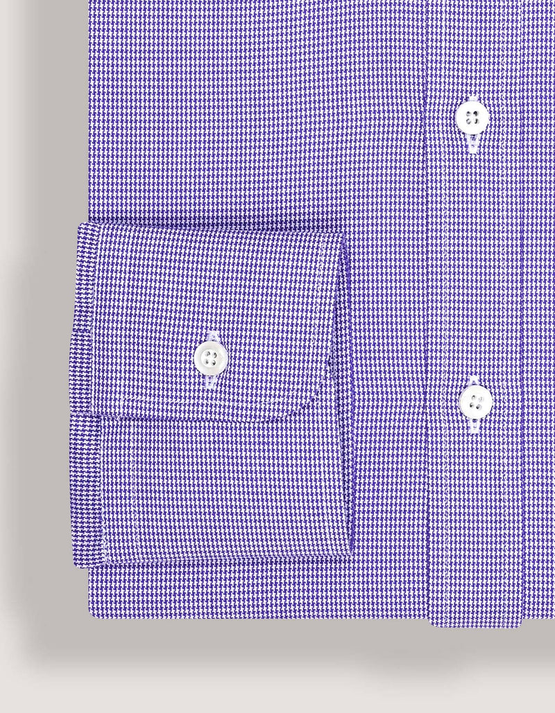 Purple Houndstooth Check Shirt