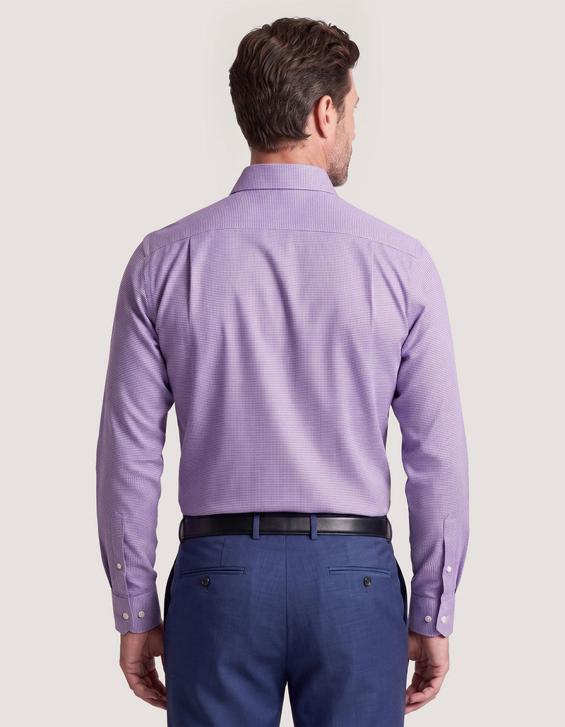 Purple Houndstooth Check Shirt