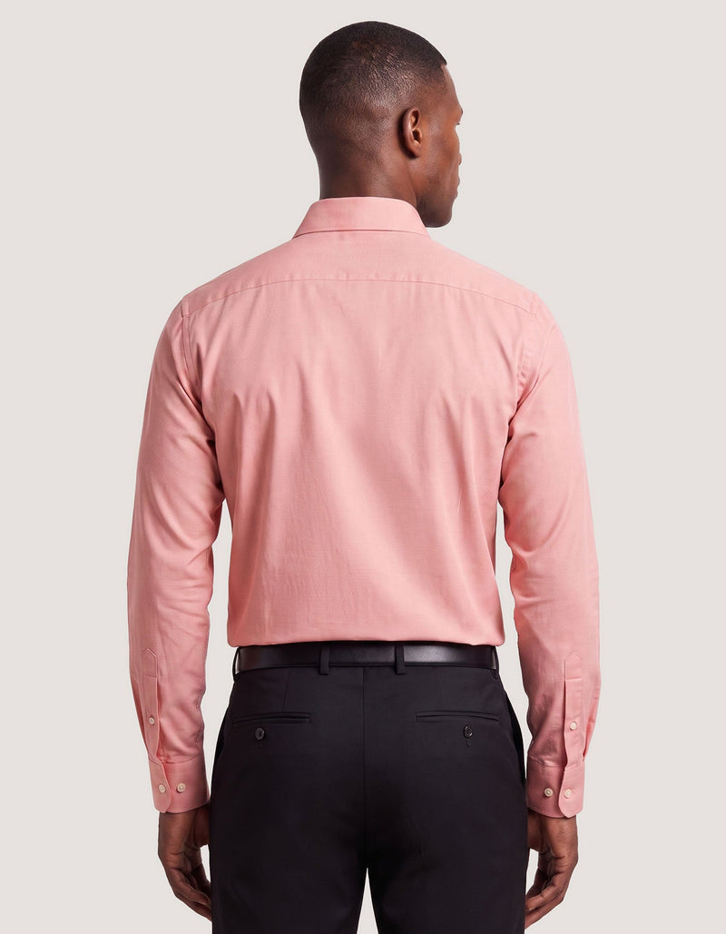 Light Orange Houndstooth Check Shirt