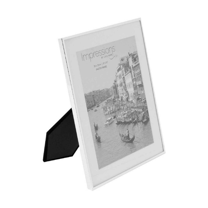 Impessions Silver Plated White Mount Photo Frame 6x4