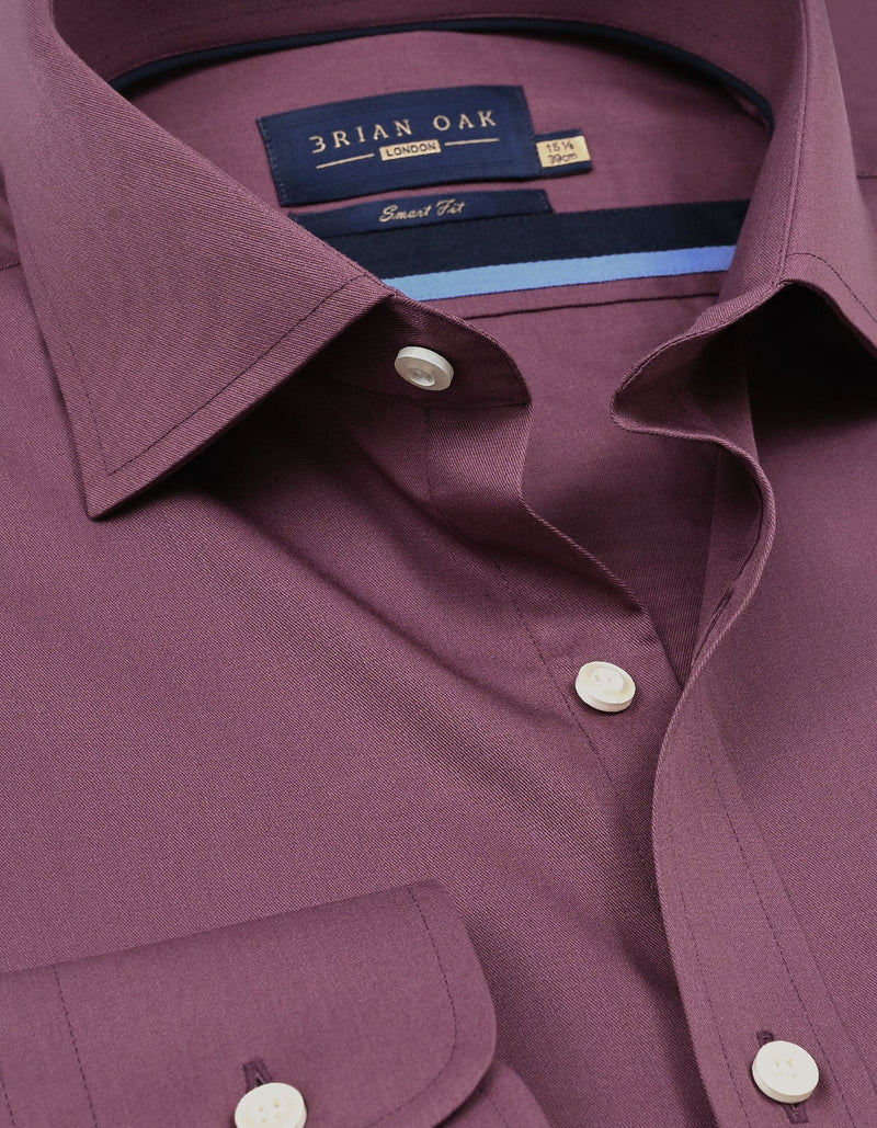 Easy Iron Plum Dress Shirt
