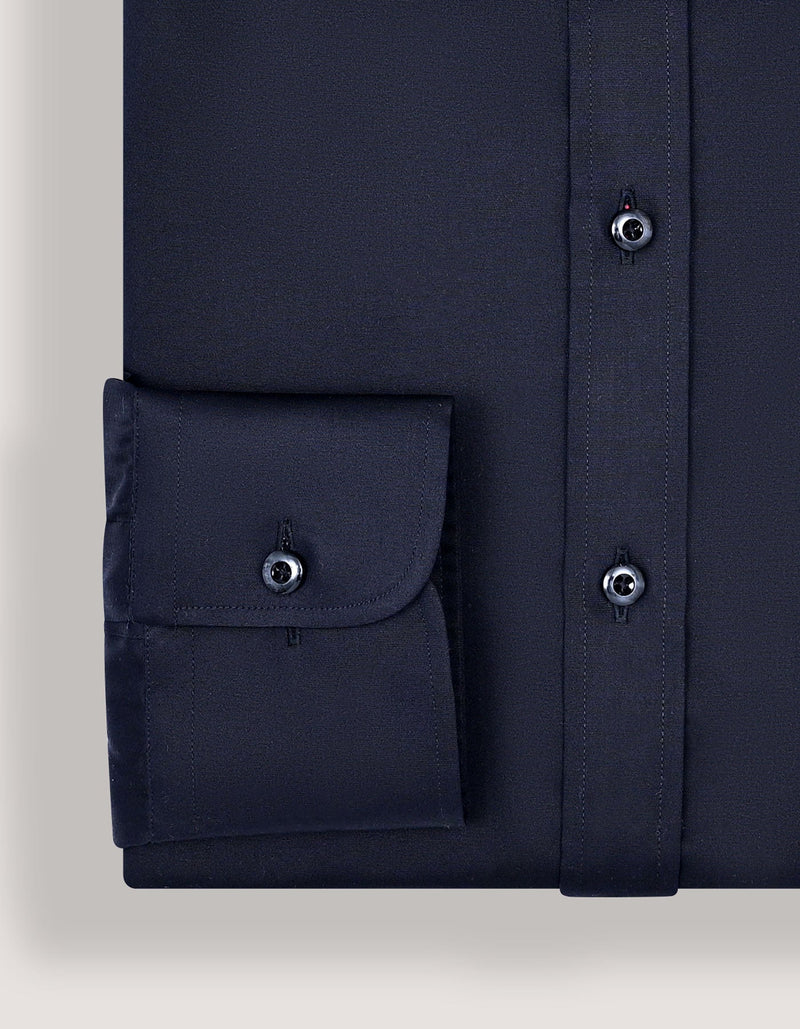 Black Satin Designer Dress Shirt