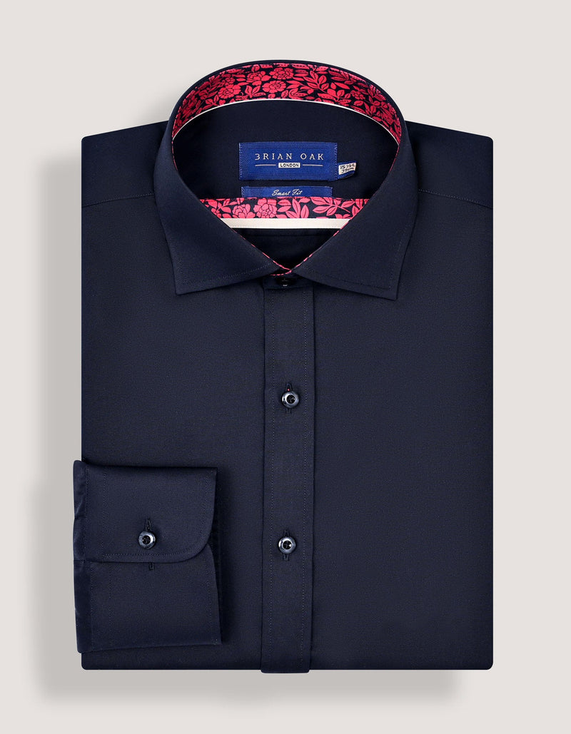 Black Satin Designer Dress Shirt