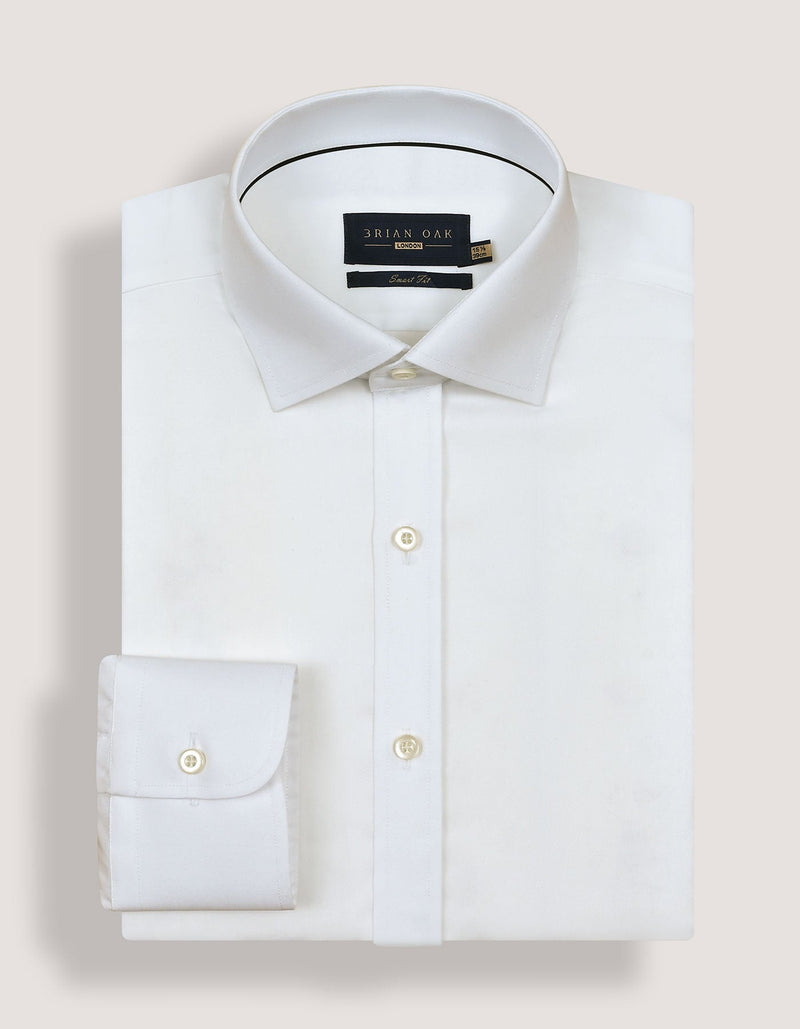 Plain White Cotton Dress Shirt