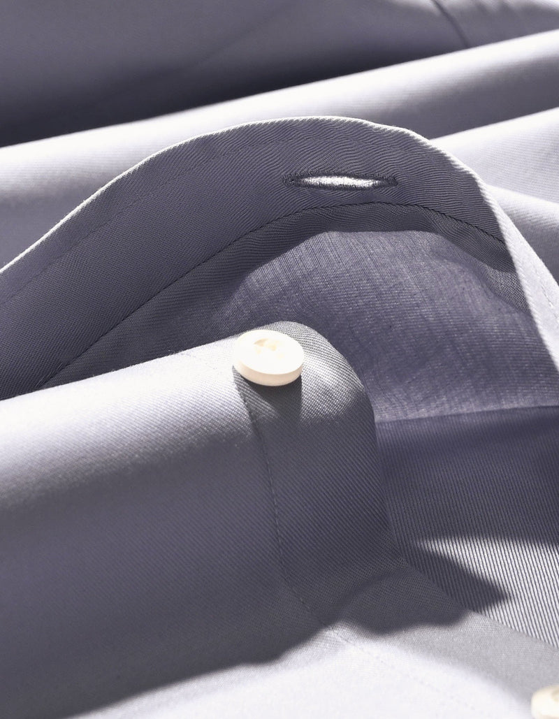 Easy Iron Grey Cotton Dress Shirt