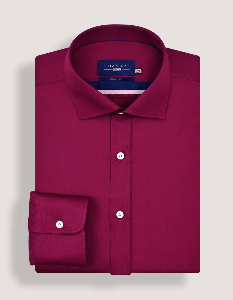 Magenta Satin Dress Shirt