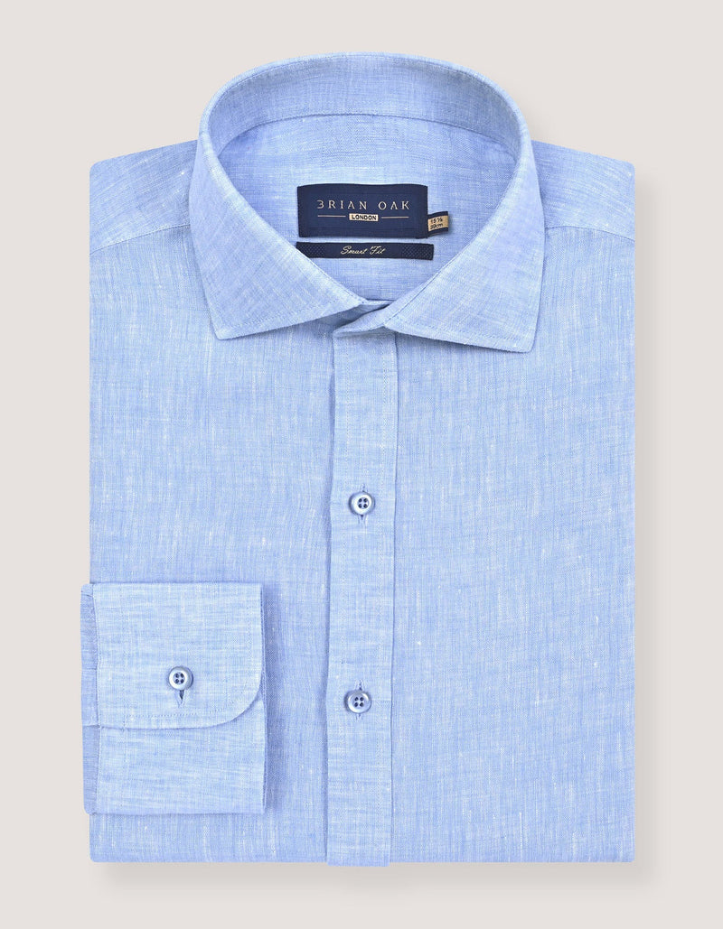 Pure Linen Shirt - Sky Blue