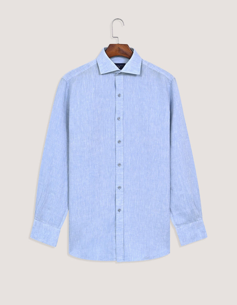 Pure Linen Shirt - Sky Blue