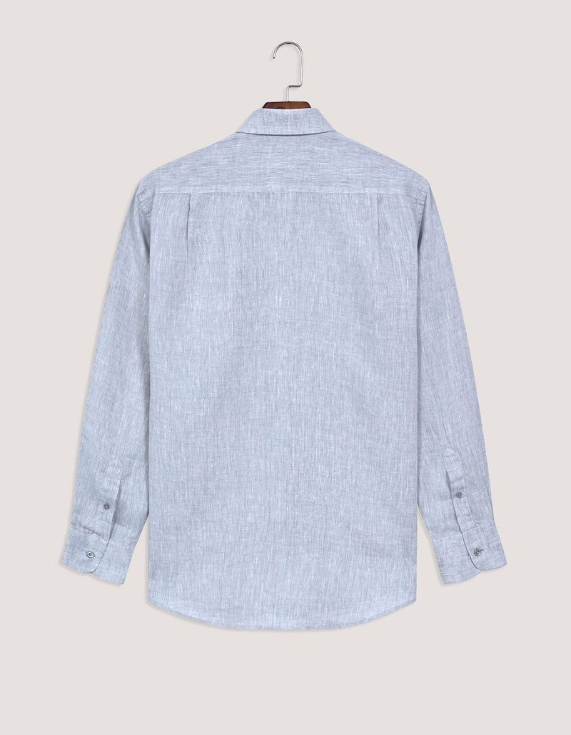 Pure Linen Shirt - Light Grey