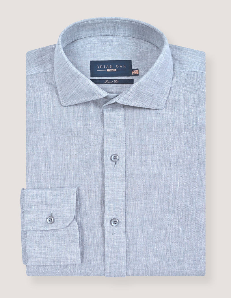 Pure Linen Shirt - Light Grey
