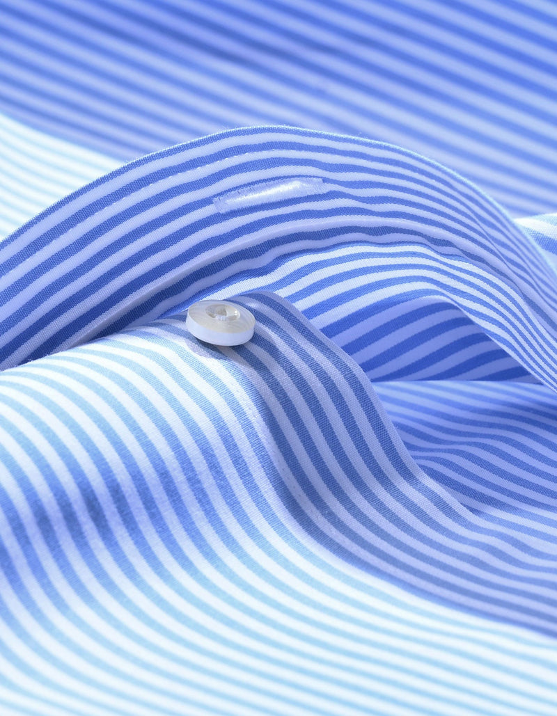 Sky Blue Vertical Striped Formal Shirt