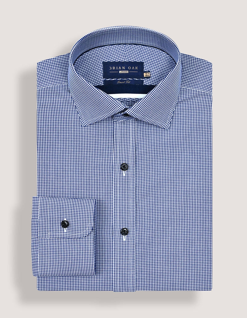 Royal Blue Mini Check Shirt