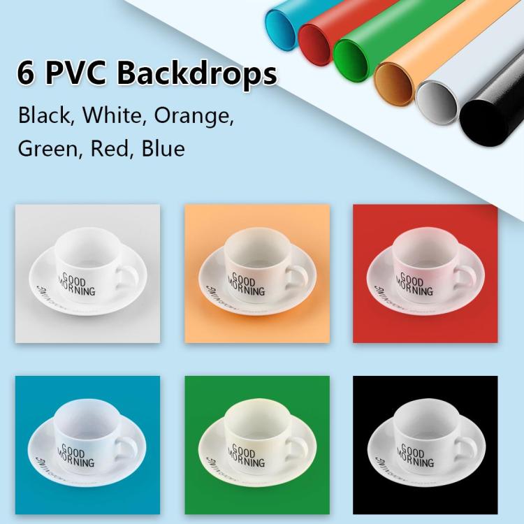 30cm Folding 3 Modes Dual Color Ring Light Photo Lighting Studio Shooting Tent Box Kit with 6 Colors PVC Backdrops, Unfold Size: 31cm x 31cm x 31cm