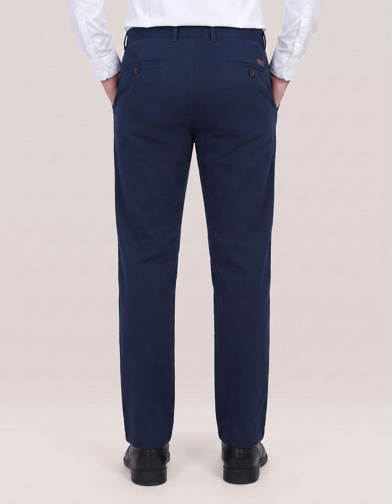 Plain Navy Smart Fit Chino Trouser