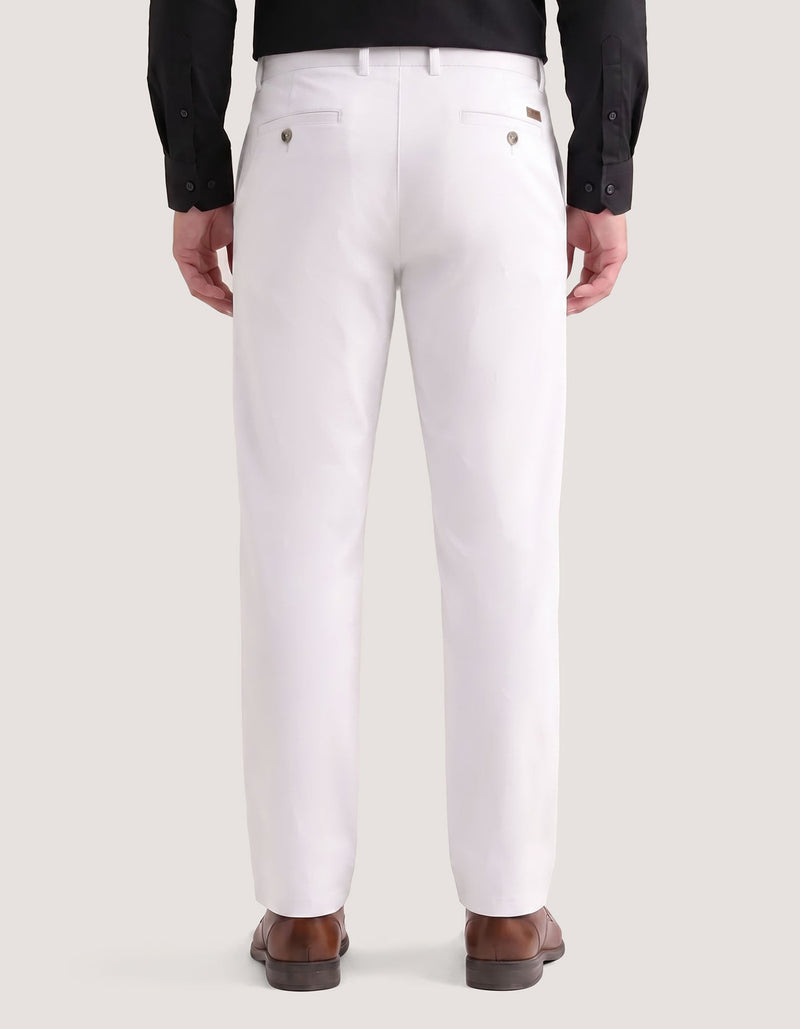 Flat Front Smart Fit Chinos – Cream