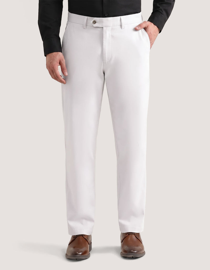 Flat Front Smart Fit Chinos – Cream