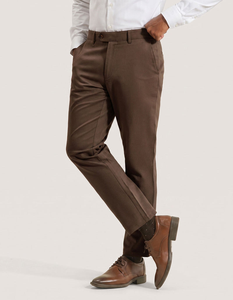 Chocolate Smart Fit Chino Trouser