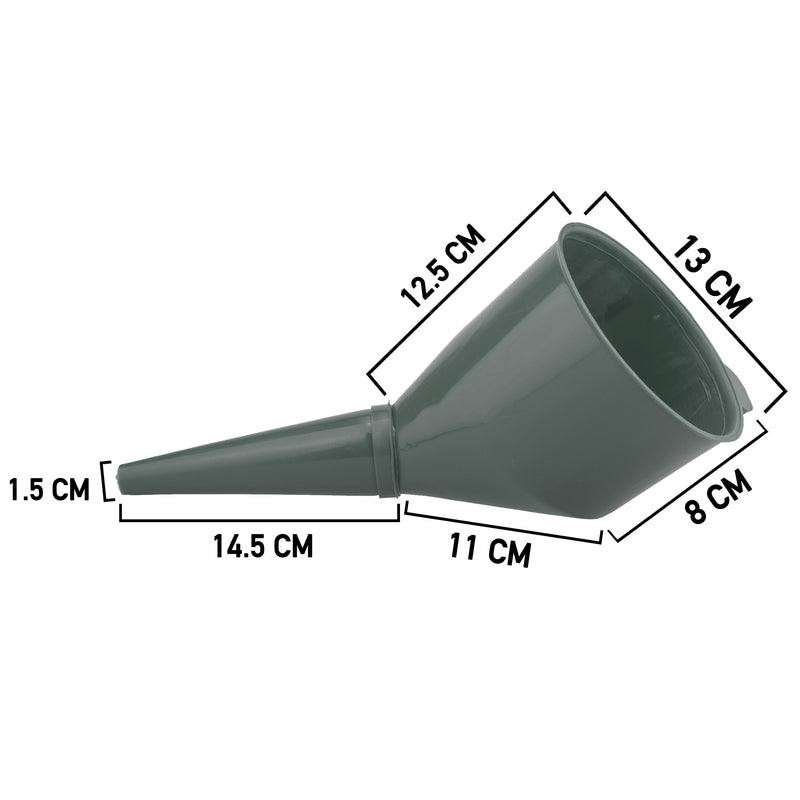 Angled Car Fuel Funnels with Filter (Grey & Red)