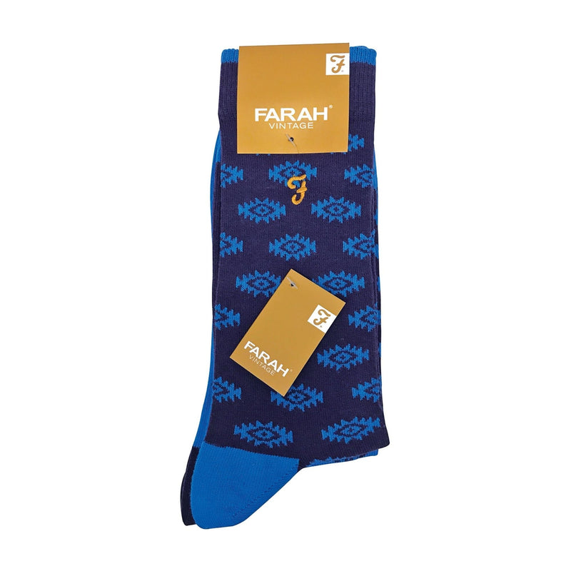 2 Pack Mens Retro Cotton Rich Luxury Formal Dress Socks