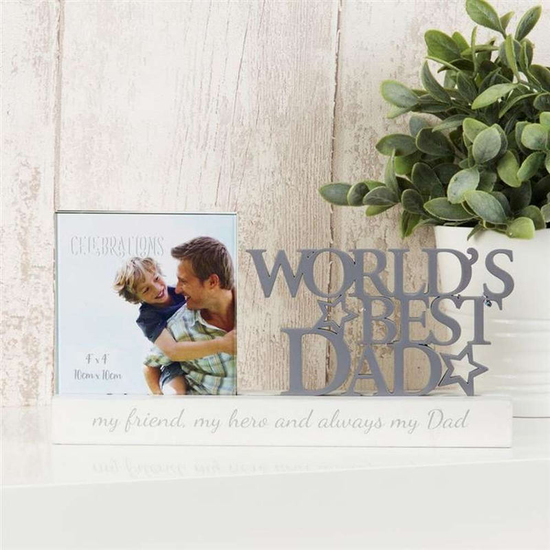 World's Best Dad Photo Frames - 4x4 Inch Photo