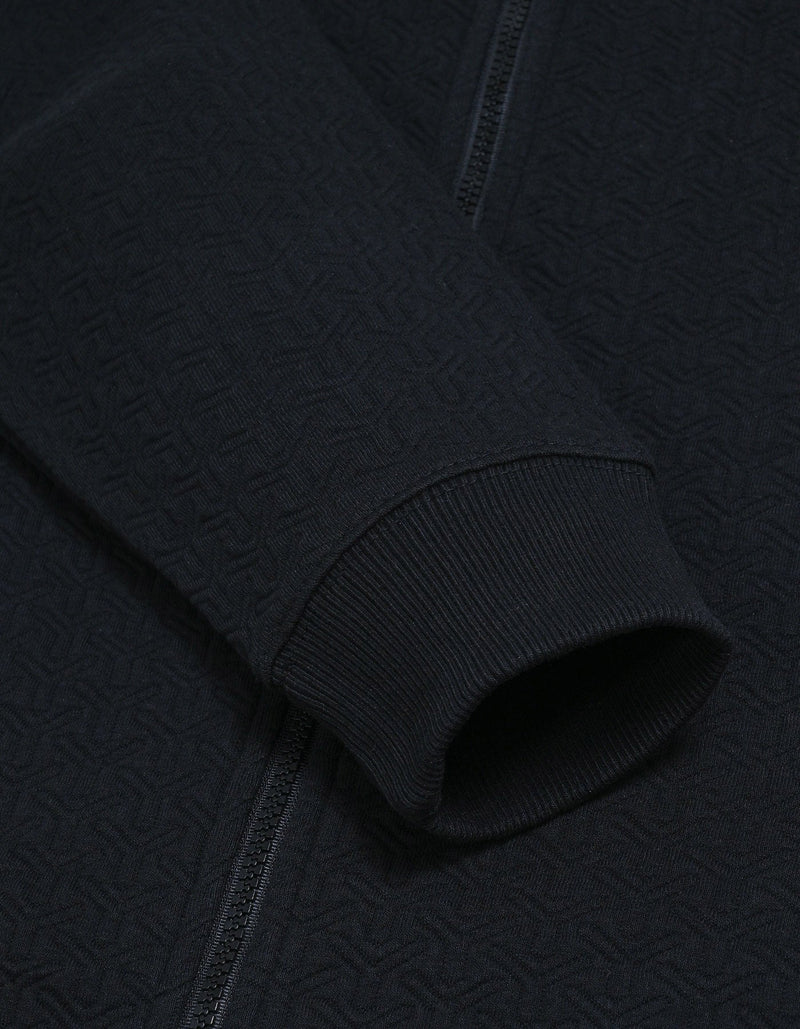 Black Fleece Zippered Jacket