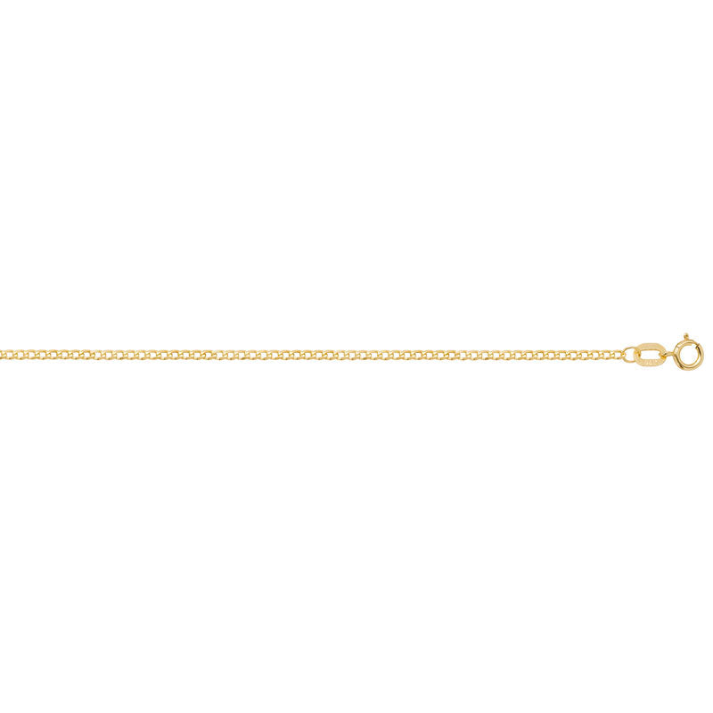 9ct Gold Faceted Flat Curb Chain