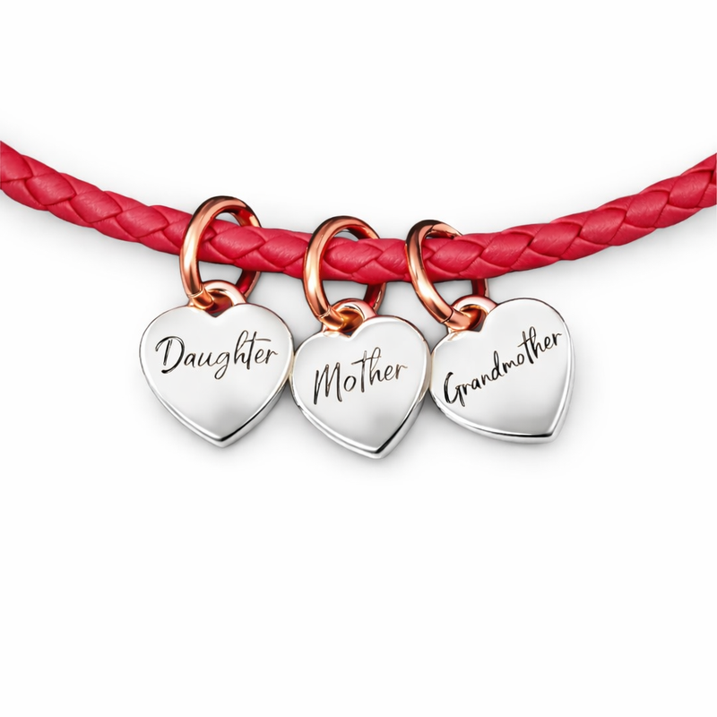 Family Generation of Hearts Charm Set