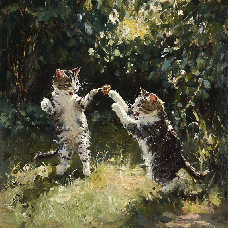 Feline Hunters Canvas