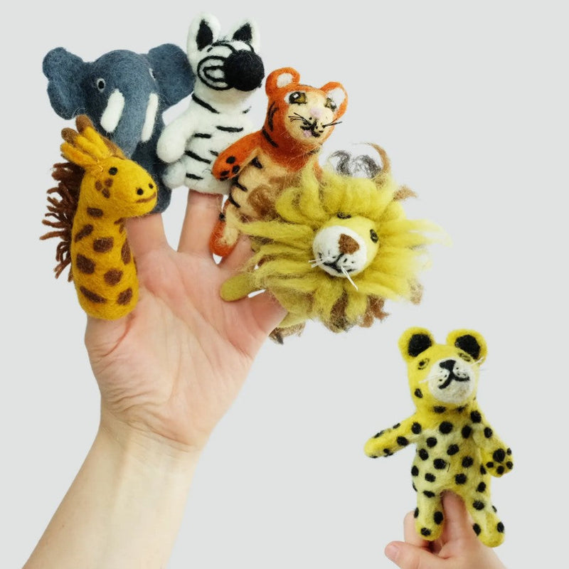 Fairtrade Felt Finger Puppets - Jungle Jamboree