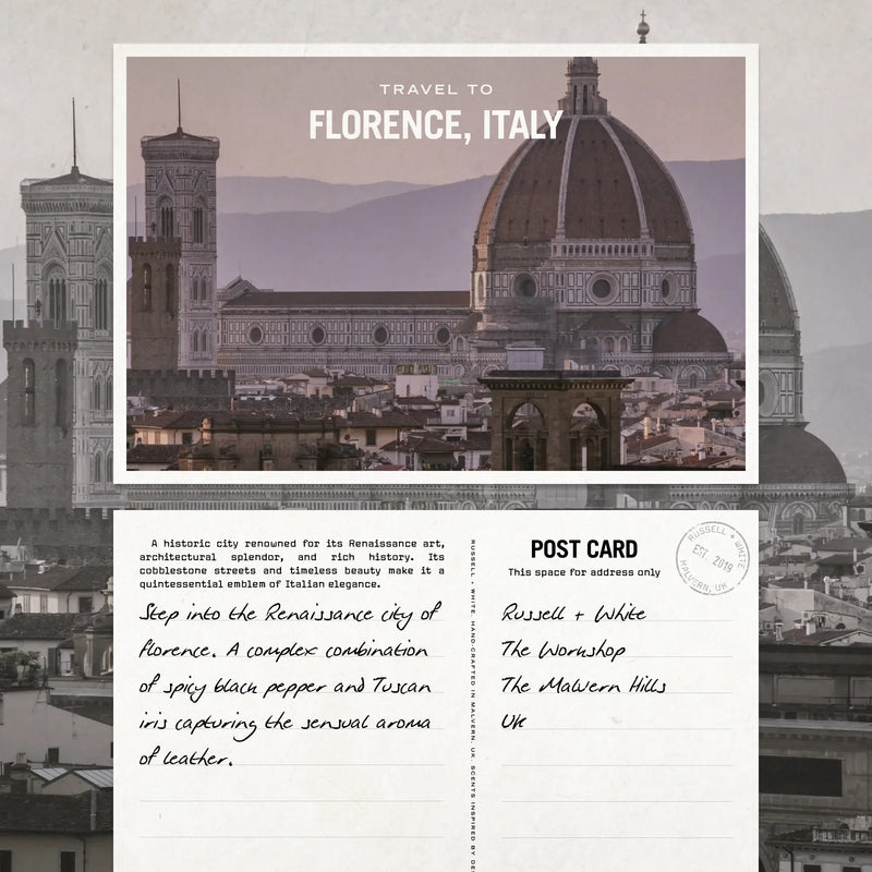 Firenze Leather 250g Scented Soy Candle