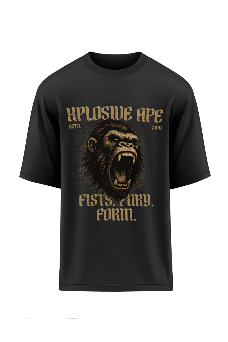 XAPE Fist Fury Oversized Tee - Black
