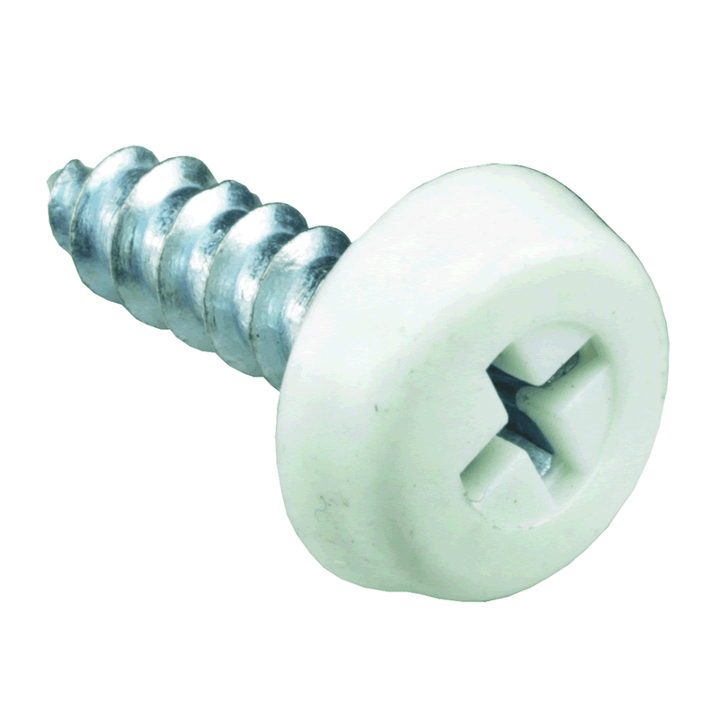 Number Plate Screws Fixing Kit Polytop Screws (18mm) - 6 pack