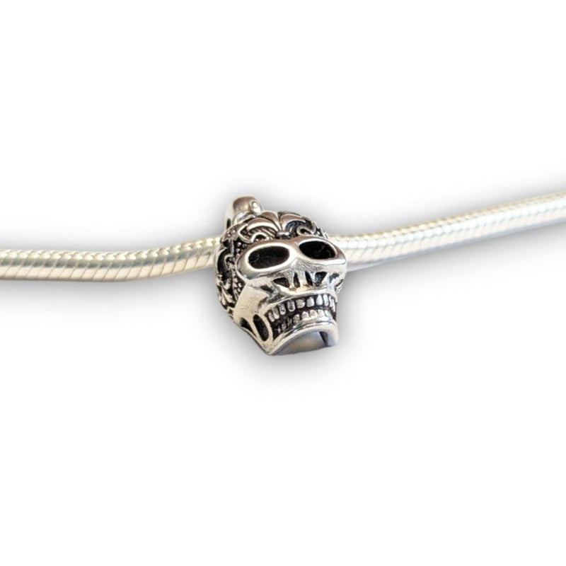 Fleur De Lis Skull Dangle Charm