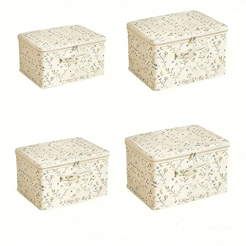 Floral Foldable Clothes Storage Box - Wardrobe Organiser Large Flower Home Decor