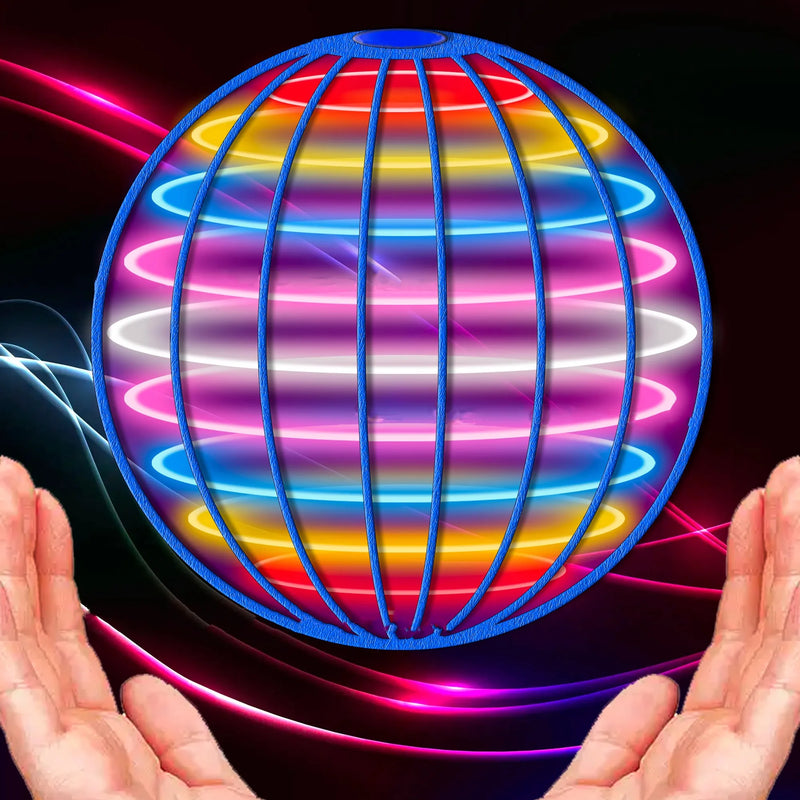 Flying Boomerang Ball Drone - Magic LED Hover Orb Spinner Toy for Kids & Family, Flying Ball with Lights