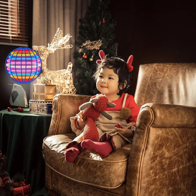 Flying Boomerang Ball Drone - Magic LED Hover Orb Spinner Toy for Kids & Family, Flying Ball with Lights